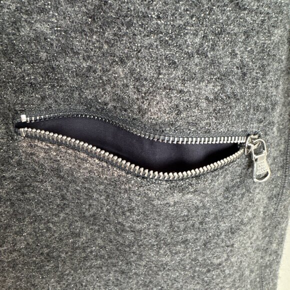 Marc by Marc Jacobs GreyDress Women’s Large gold Metallic flecks Liya Wool Shift - Picture 11 of 16